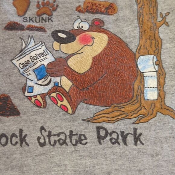 Who pooped in the woods funny‎ animal kids tshirt Starved Rock State Park 2/4 - Picture 3 of 7